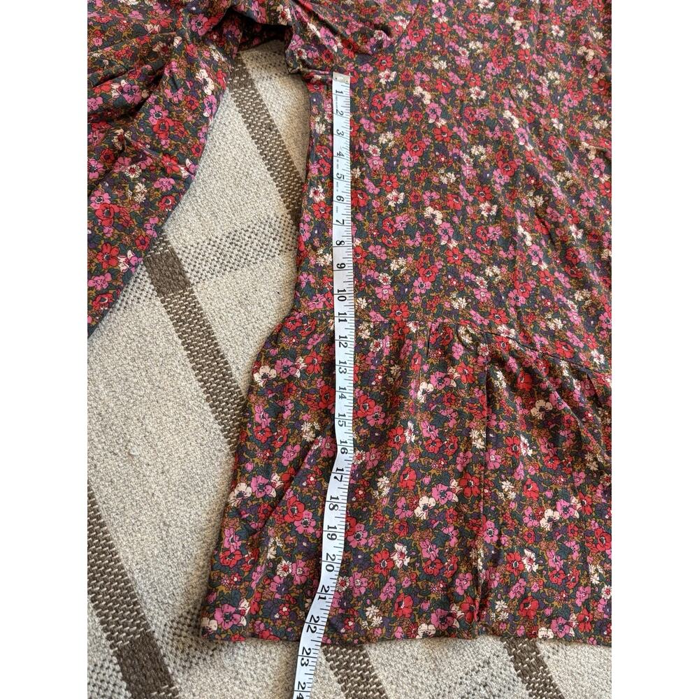 Natural Life Palazzo Wide Leg Crop Jumpsuit Ditzy Floral Large Brown Pink Resort - Picture 7 of 10